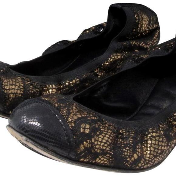 Chanel Metallic Lace Embossed 36 Espadrilles Flats CC-1021P-0004 - Picture 2 of 7